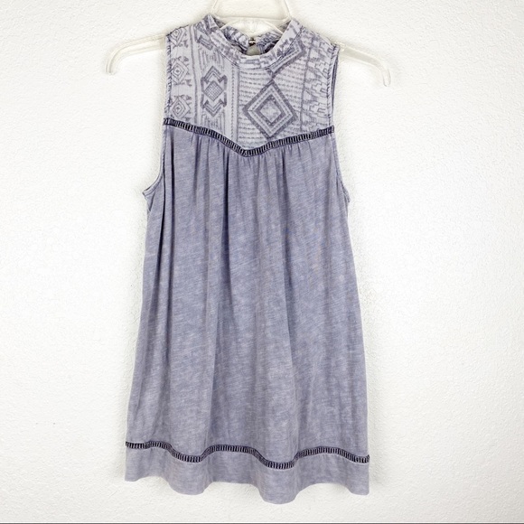 Knox Rose Tops - Knox Rose Dusty Purple High Neck Boho Blouse